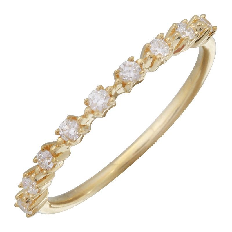 D0.17CT 14KY STATION DIAMOND RING T6.5 - C'SANTOS