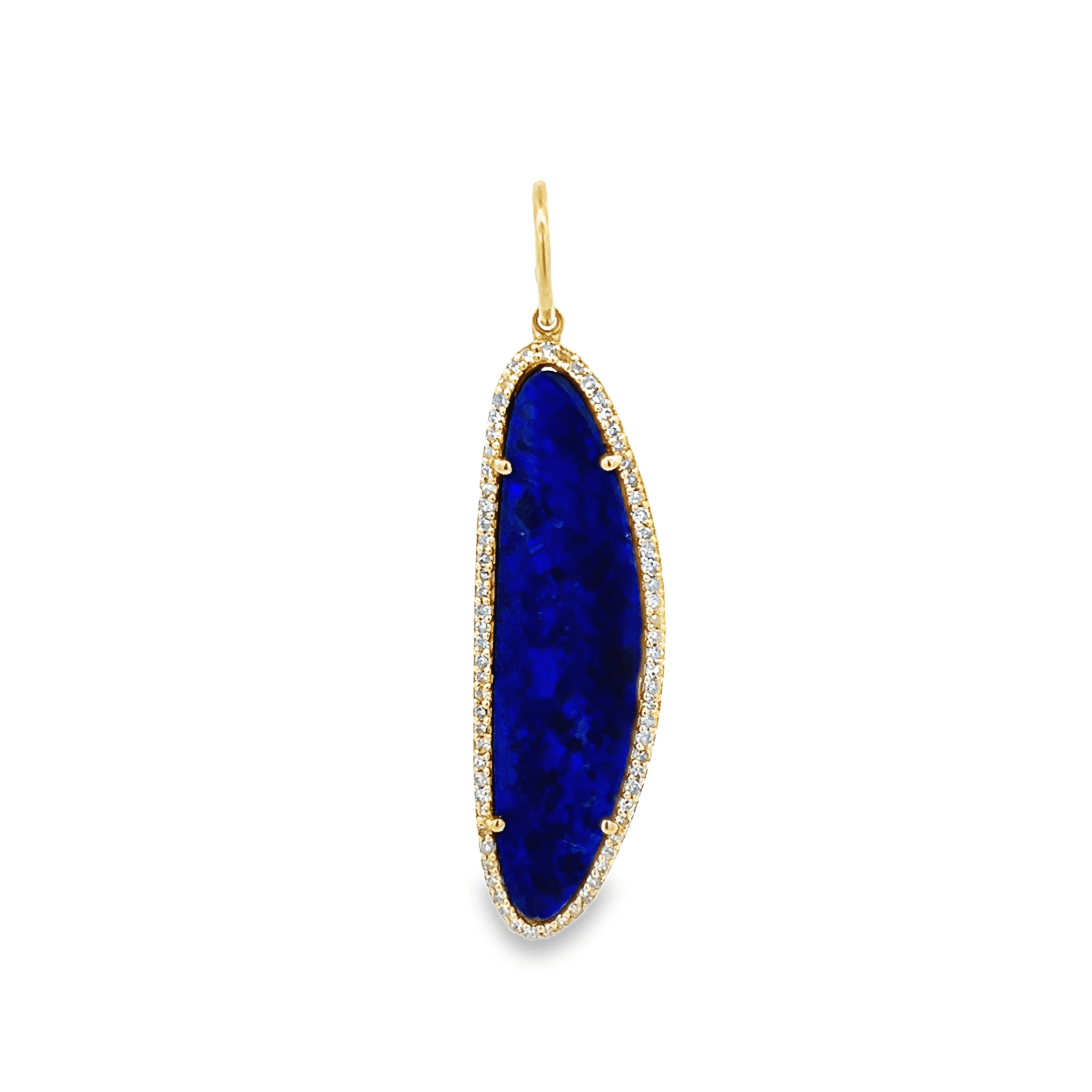 D0.22CT 14KY LYING OVAL CHARM OPA6.11CT - C'SANTOS
