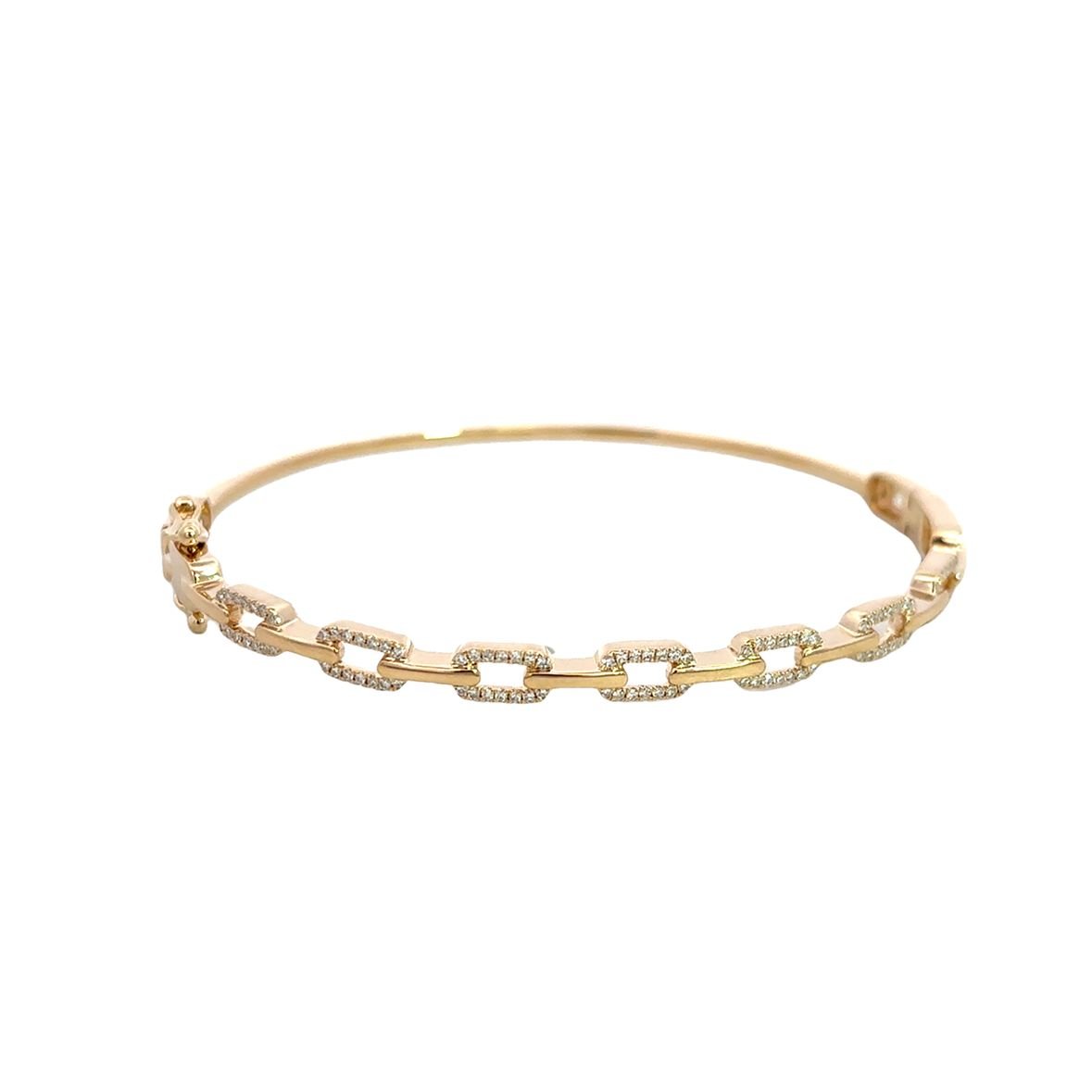 D0.25CT 14KY LINKS DIAMONDS BANGLE - C'SANTOS