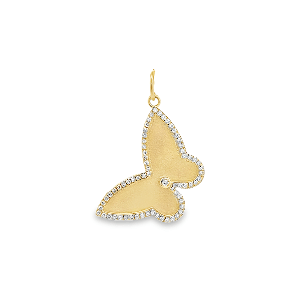 D0.32CT 14KY BUTTERFLY SMOOTH CHARM - C'SANTOS
