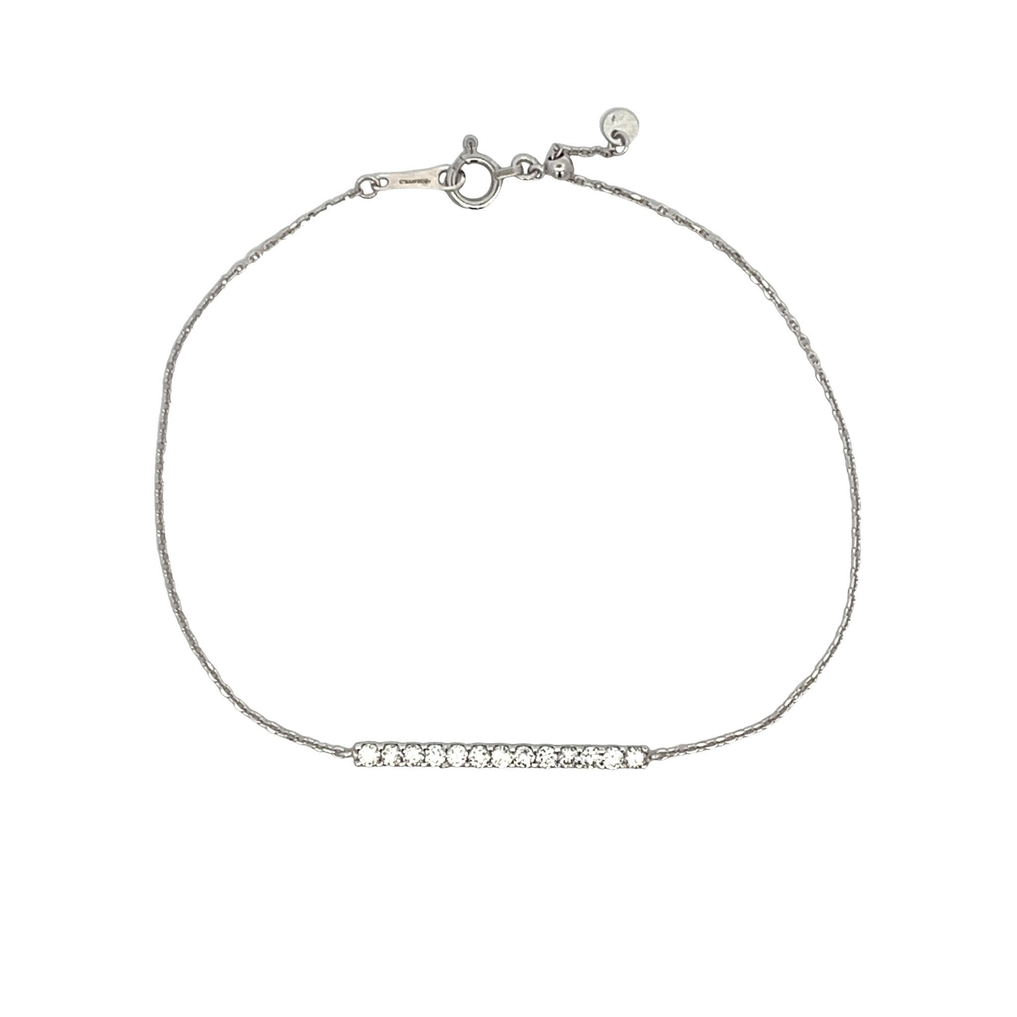 D0.33CT 18KW SEMI INFINITY TENNIS BRACELET - C'SANTOS