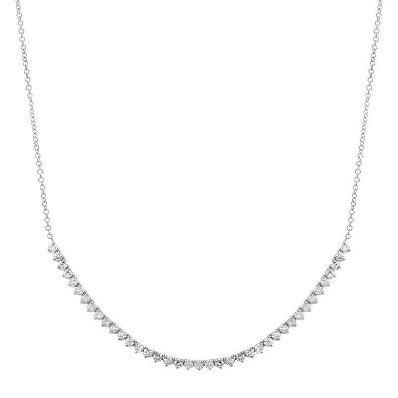 D0.73CT 14KW TENNIS DIAMOND 8CM NECKLACE - C'SANTOS
