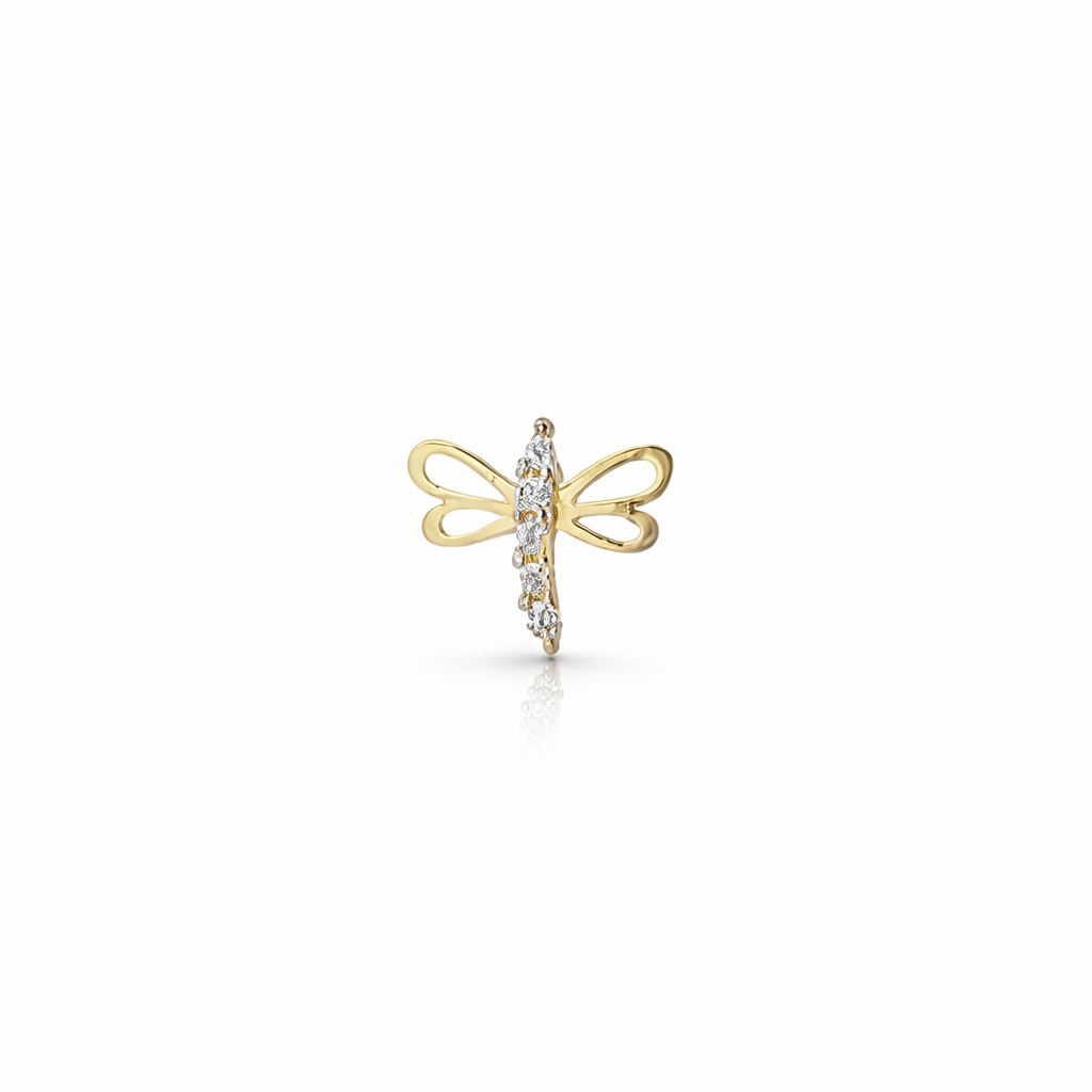 Piercing Libélula en Oro Amarillo 14K