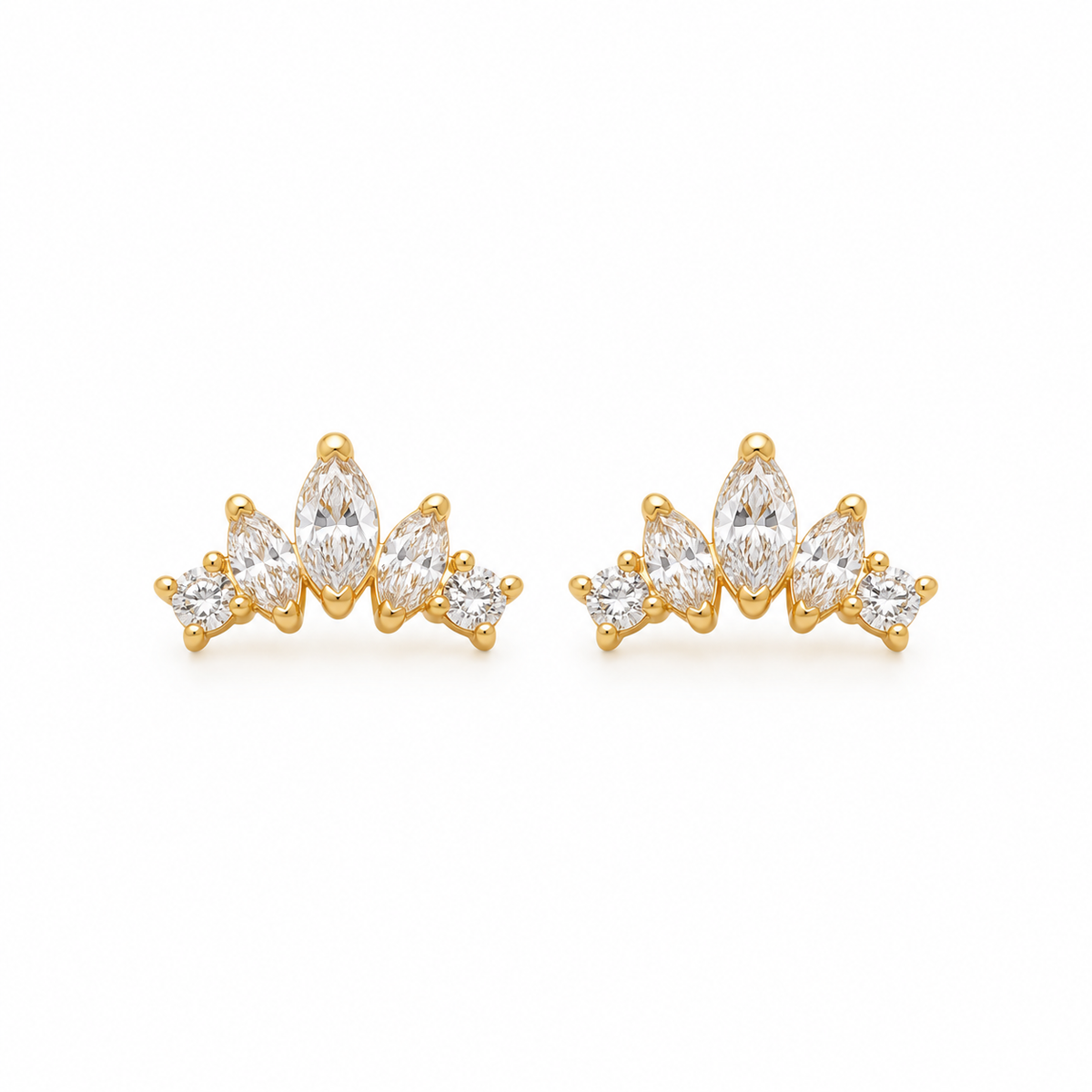 Aretes Marquesa en Oro Amarillo 14K