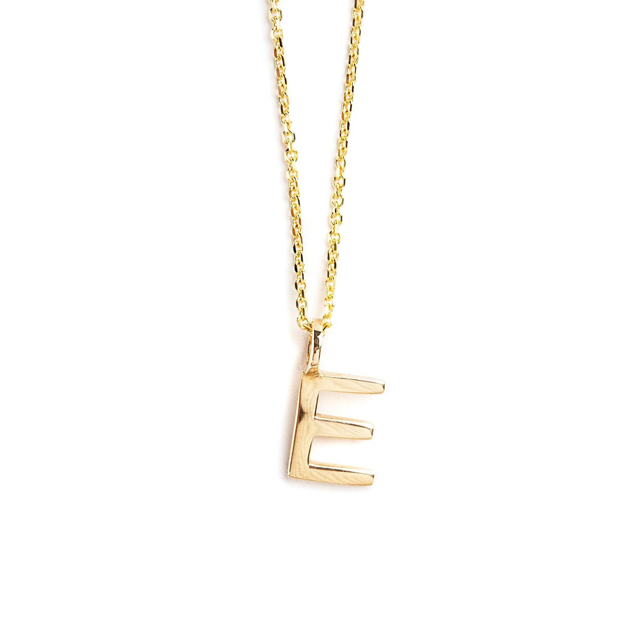 DIJE LETRA E DE ORO AMARILLO DE 14K - C'SANTOS