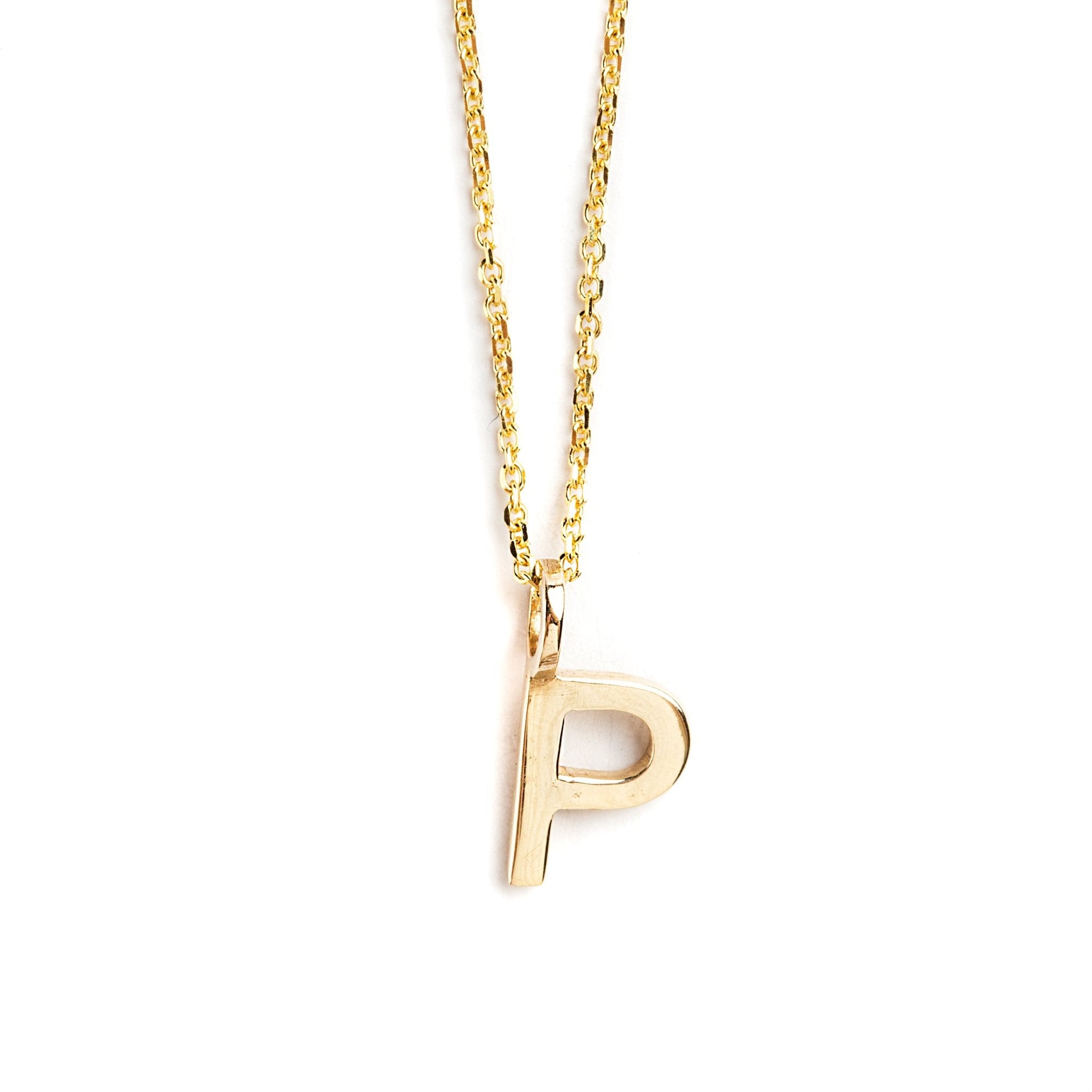 DIJE LETRA P DE ORO AMARILLO DE 14K - C'SANTOS