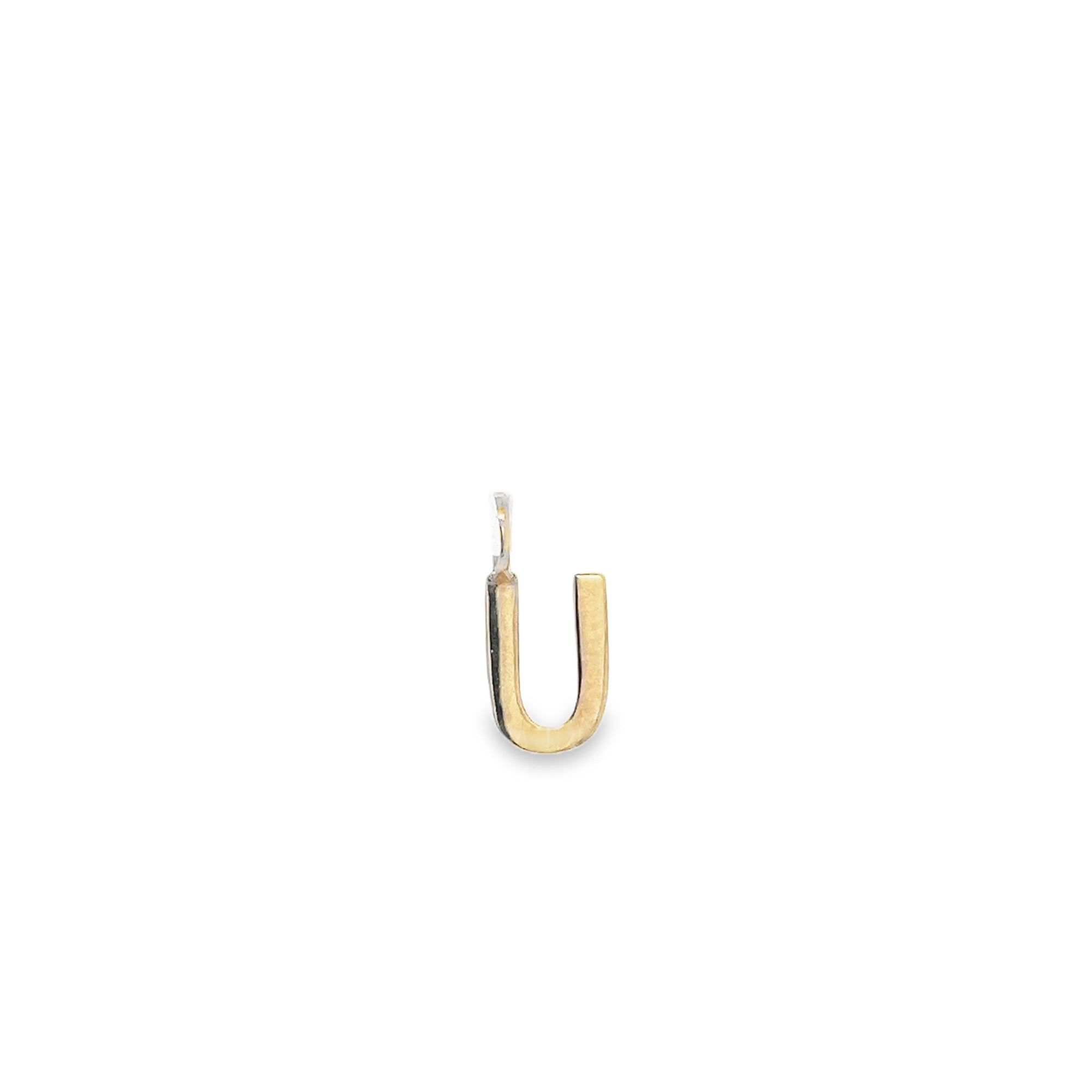 DIJE LETRA U DE ORO AMARILLO DE 14K - C'SANTOS