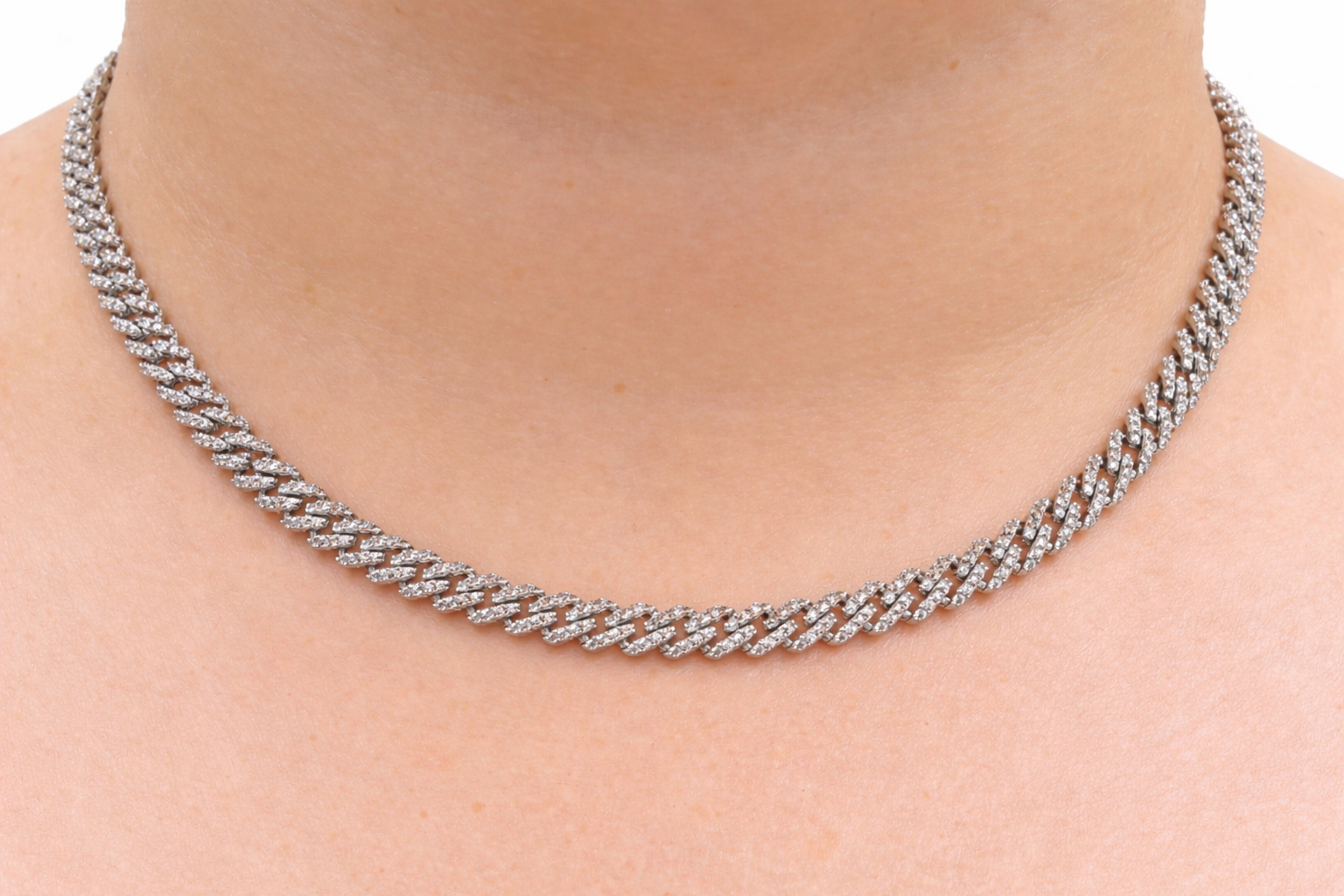 925SL ENCRUSTED MONACO NECKLACE