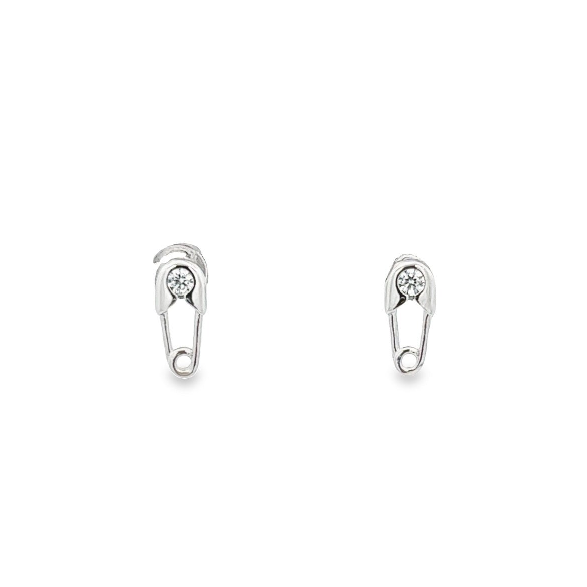 EARRING MINI BABY PIN ONE CZ - C'SANTOS