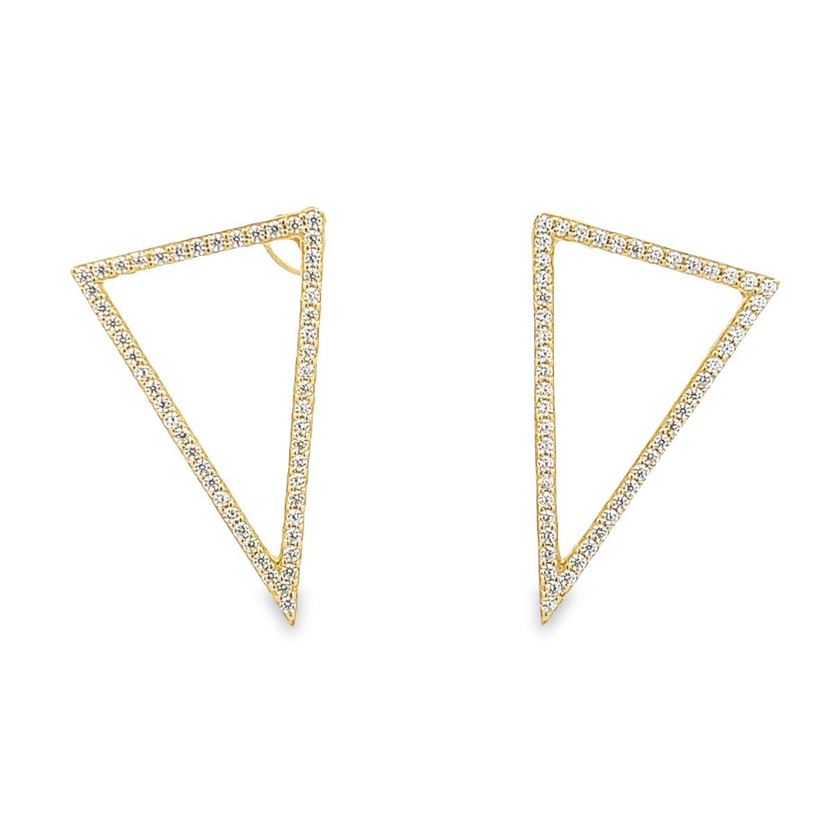 EARRING SILVER CENTER WHITE CZ - C'SANTOS