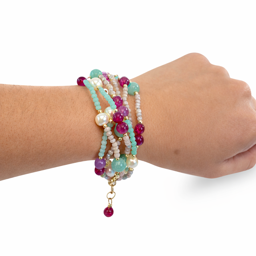 925YG CRISTALLI GIADA PERLE ACELET