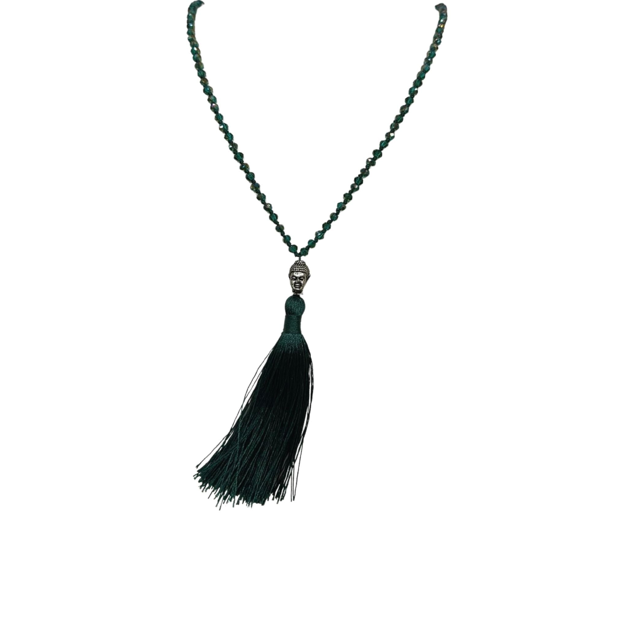NECKLACE N TASSEL ESMERAL GREEN - C'SANTOS
