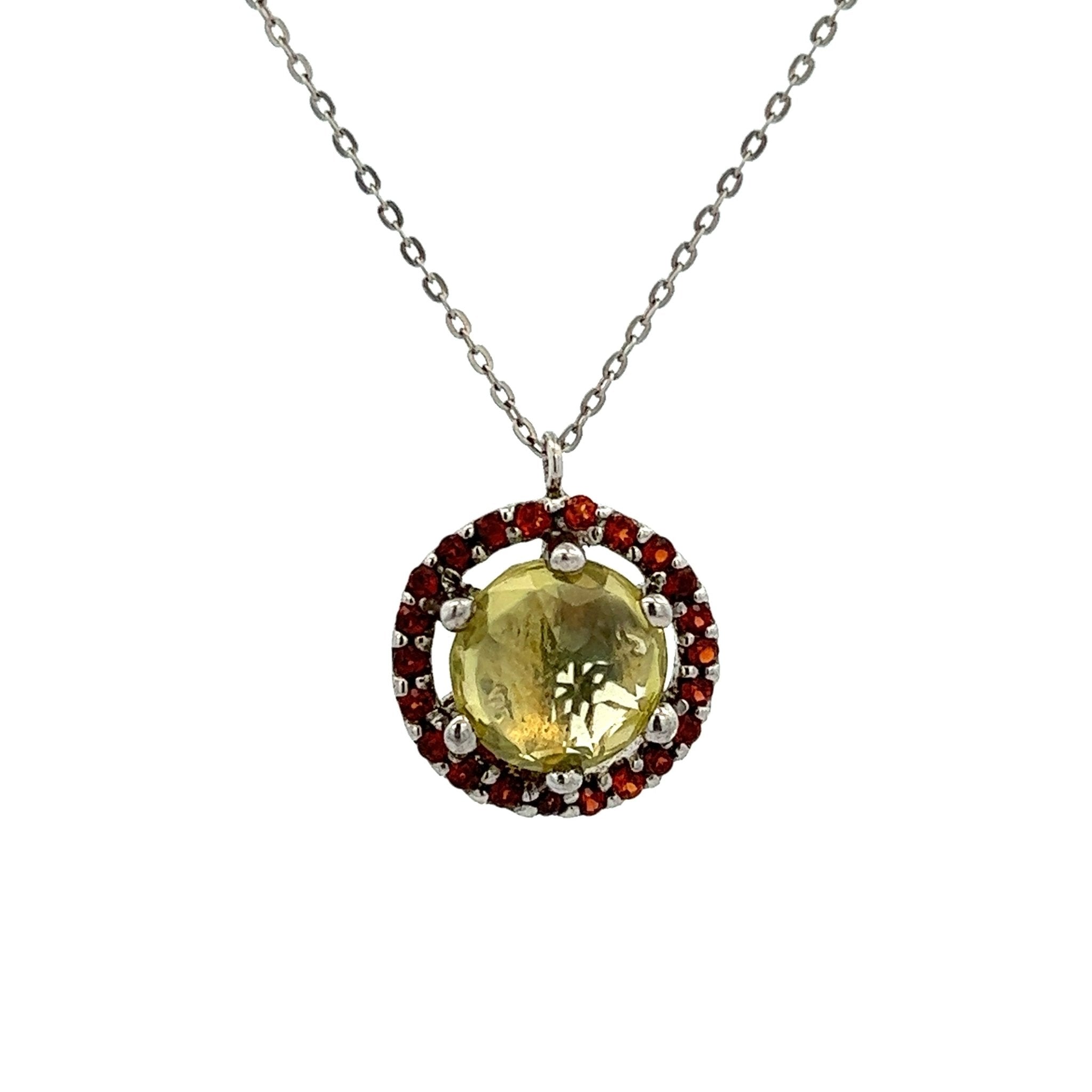 PENDANT LEMON QUARTZ GARNET - C'SANTOS