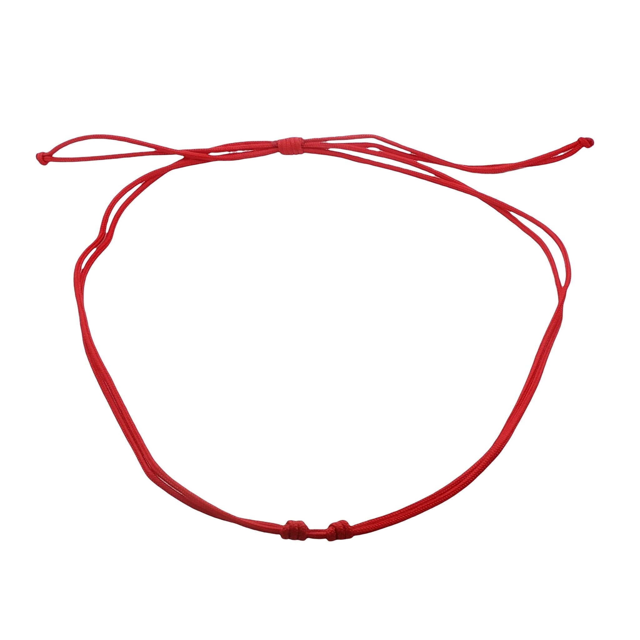 RED CORD WITH TWO KNOTS NECKLACE - C'SANTOS