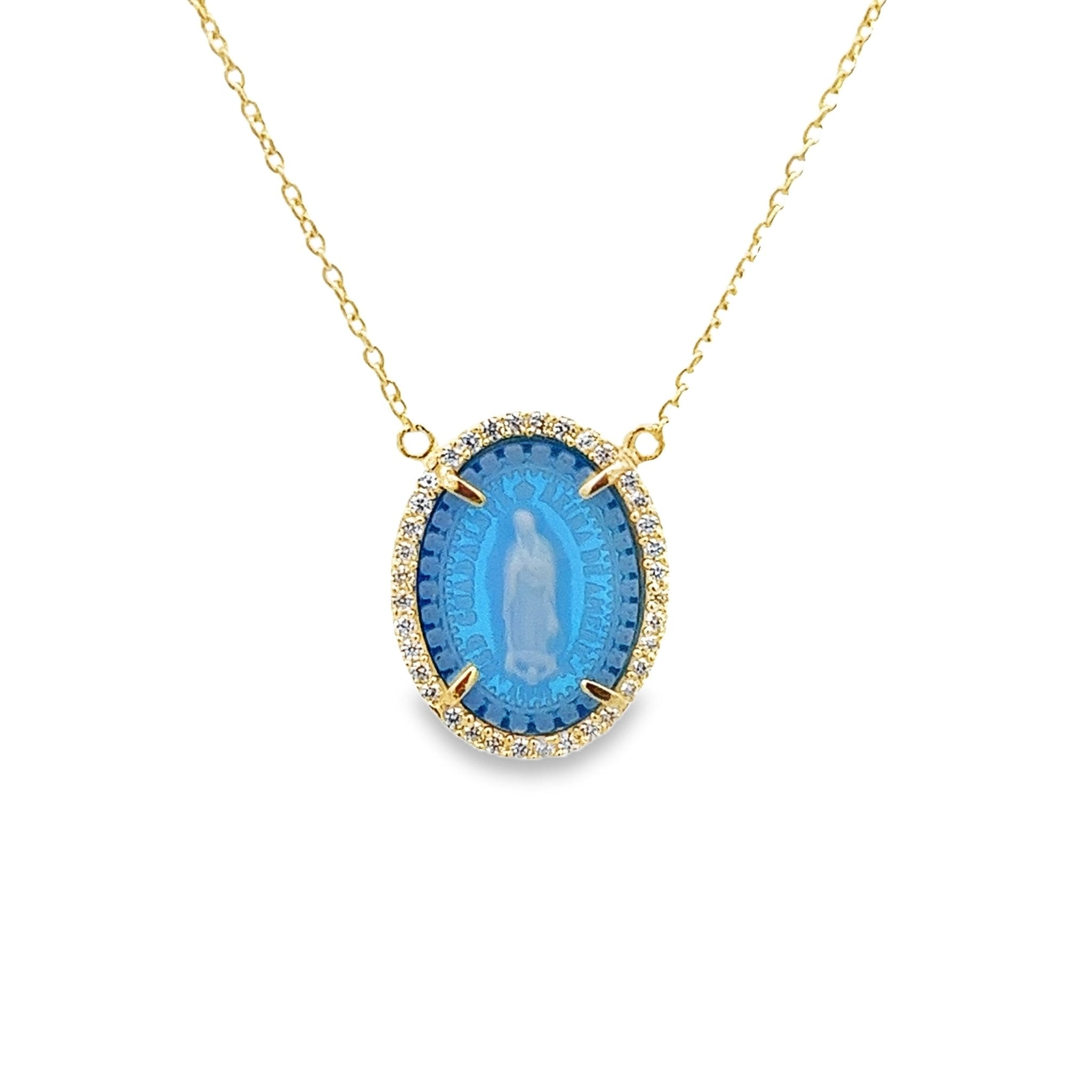 ROSARIO PLATA CON CHAPA DE ORO 45CM MEDALLA GUADALUPE EMPERATIZ CAMAFEO EN AGATA - C'SANTOS