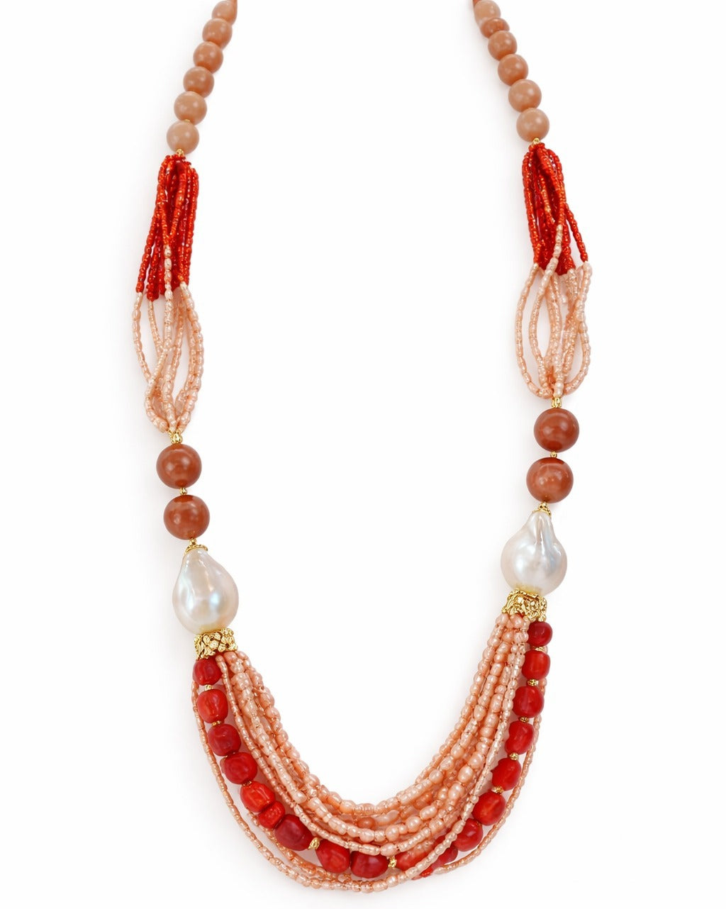 925YG CAL ZIRNI BEIGE NECKLACE