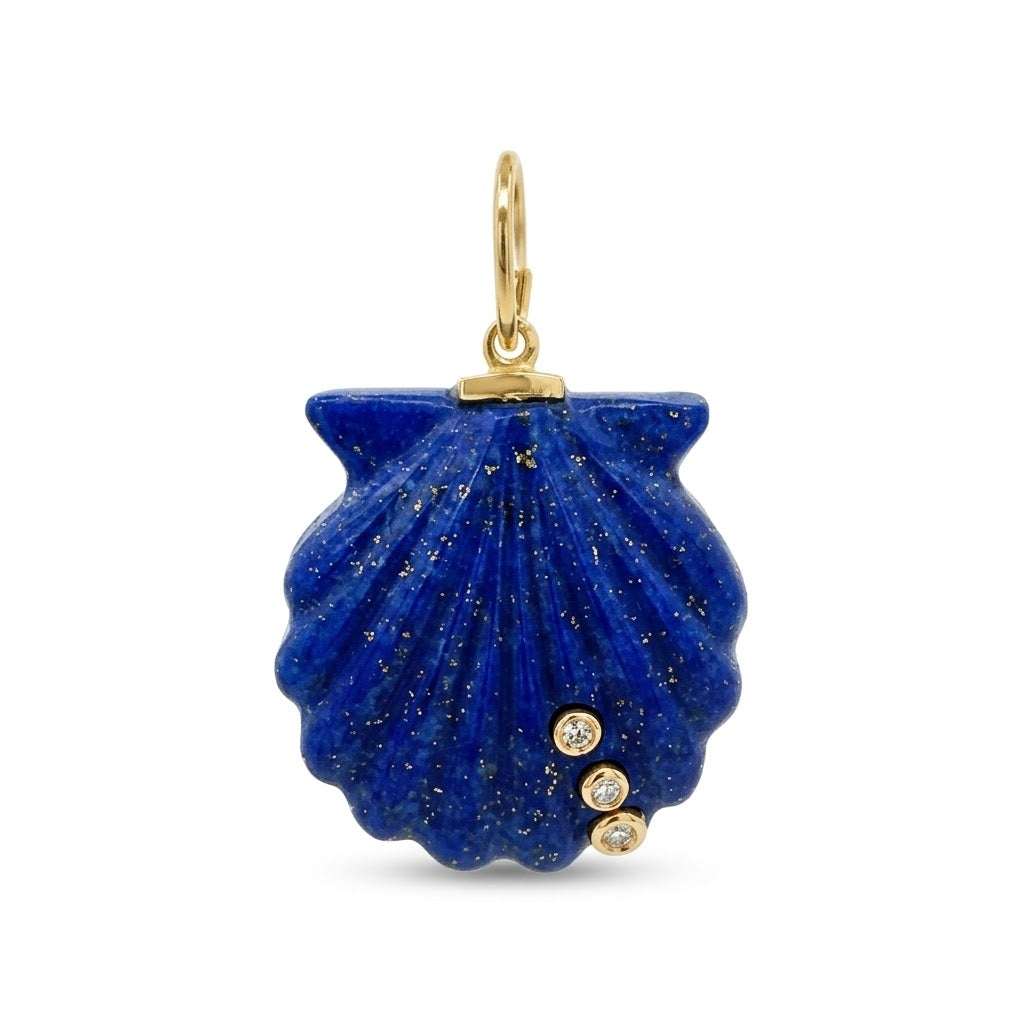 D0.02CT 14KY SEASHELL CHARM LL13.63CT
