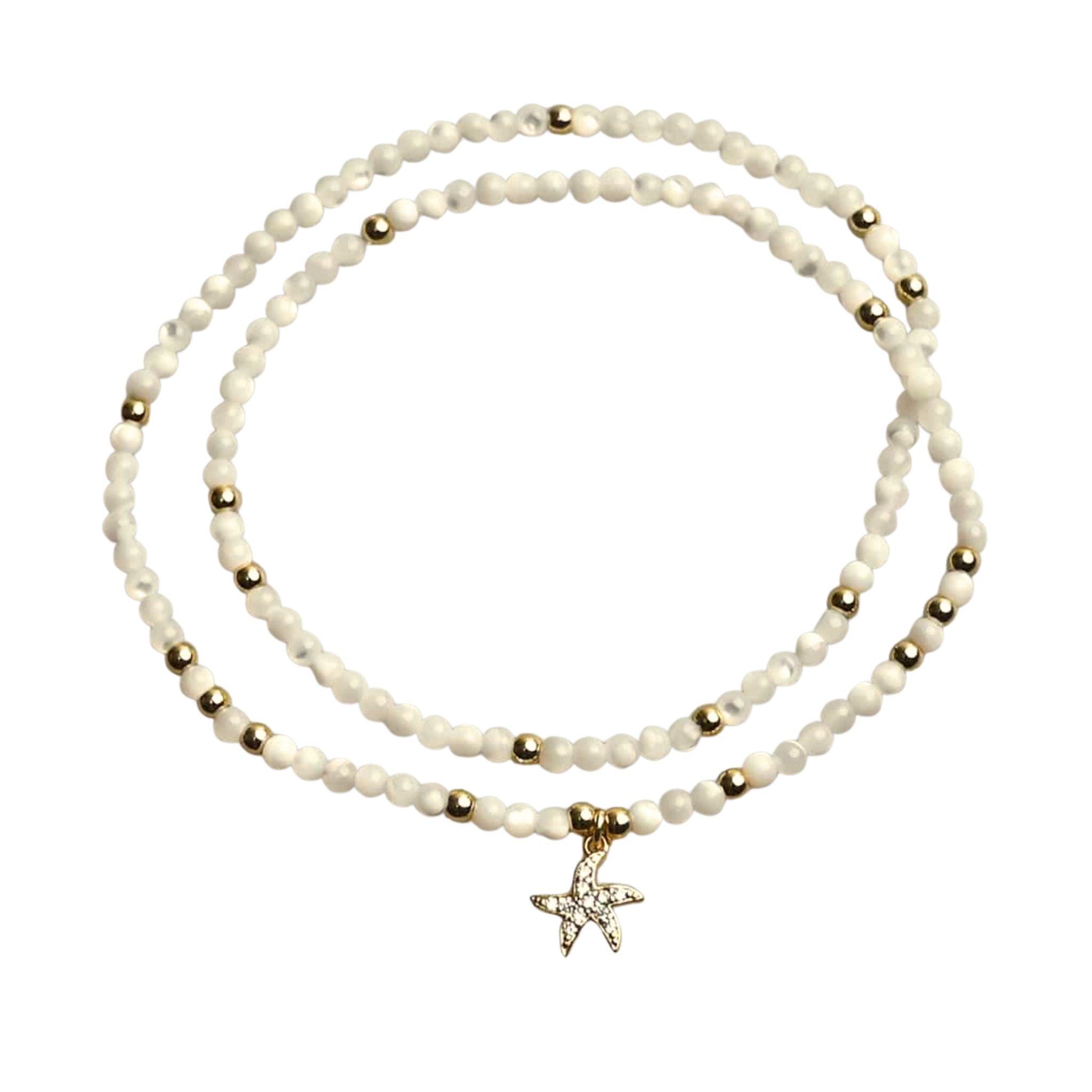 Pulsera con Estrella de Mar en Plata 925 Bañada en Oro