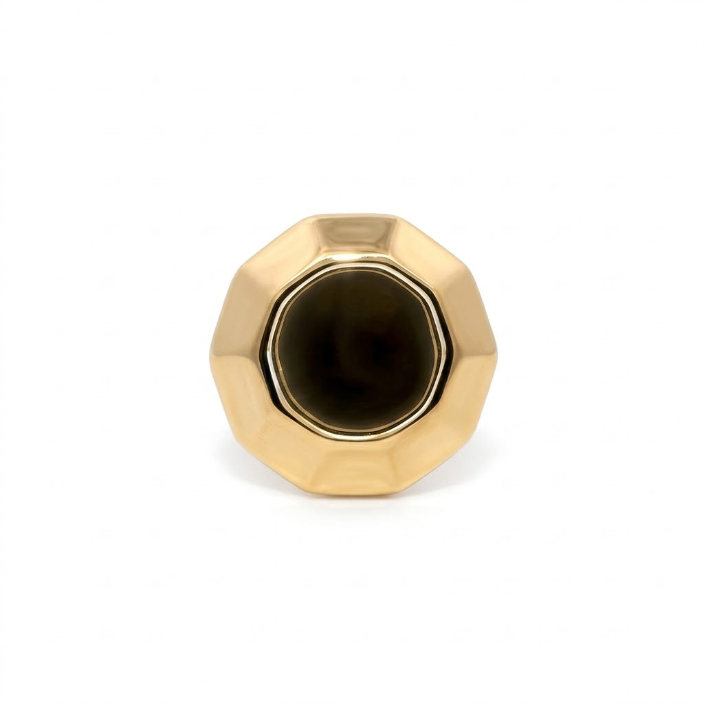 Piercing Circular Facetado en Oro Amarillo 14K
