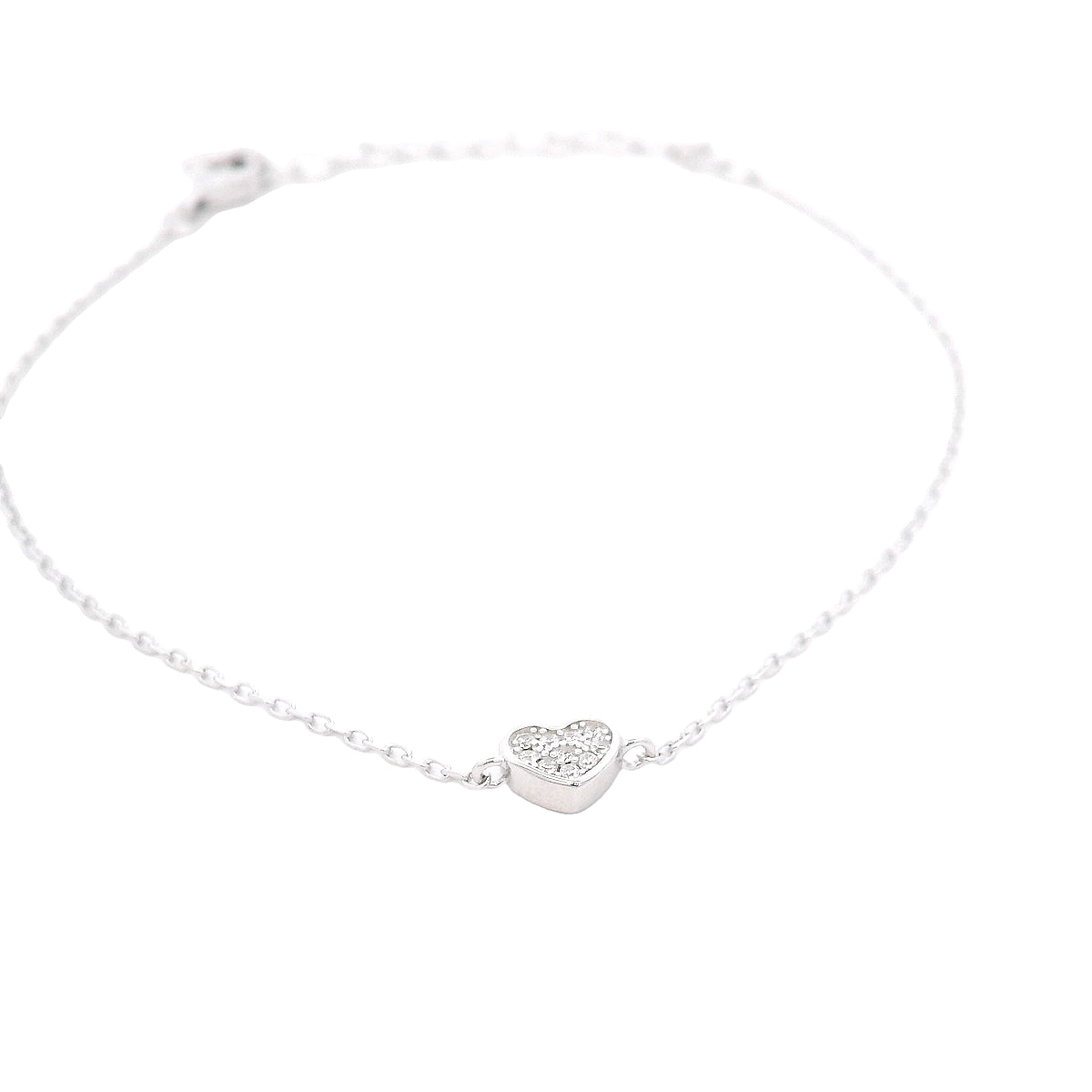 925SL MINI HEART CZ BRACELET